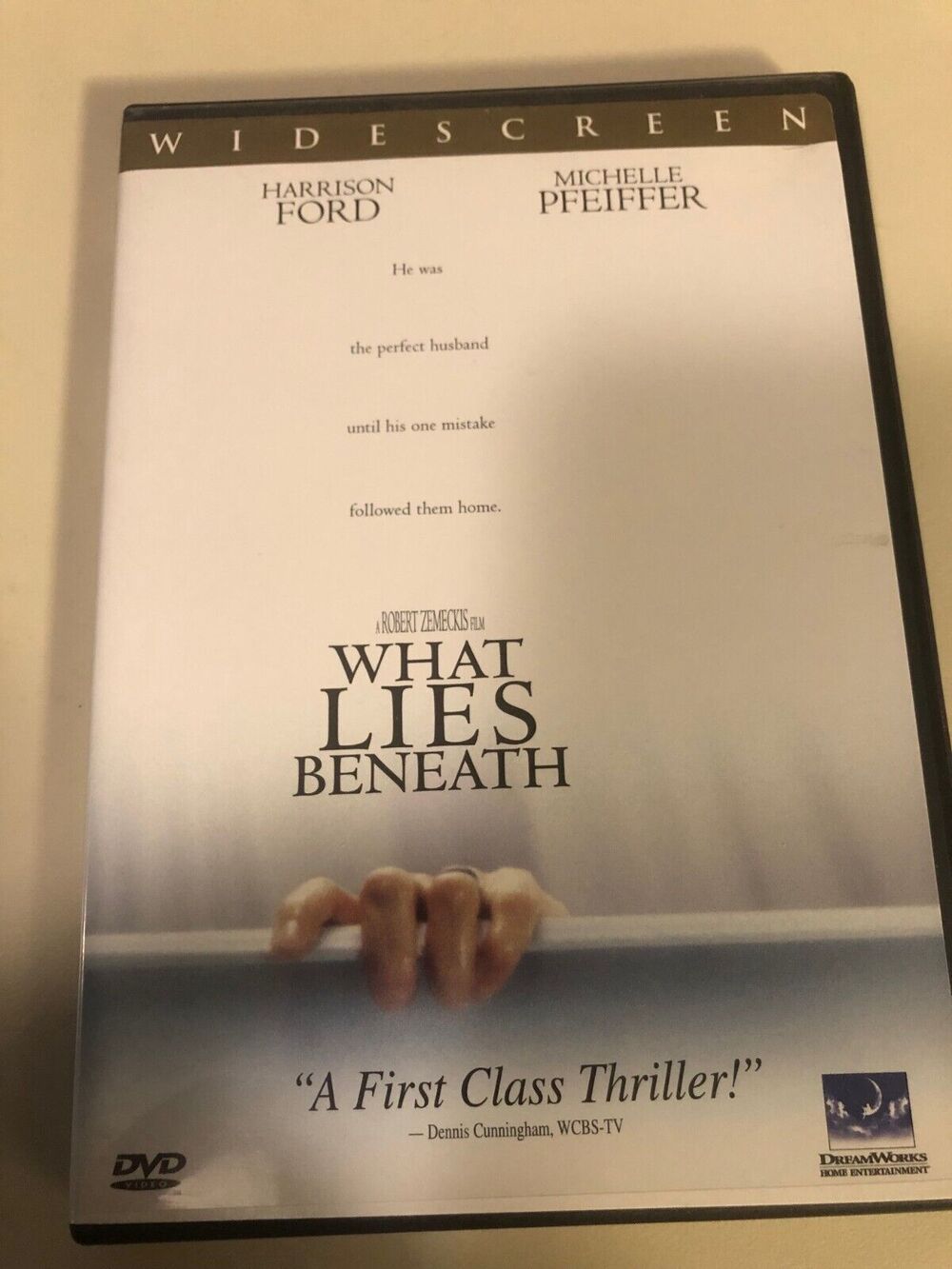 What Lies Beneath DVD 2001 Harrison Ford Michelle Pfeiffer Widescreen Thriller